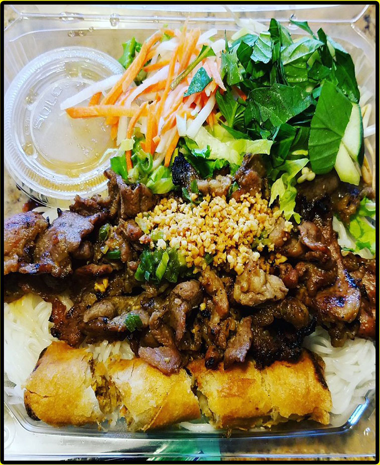 Grilled Pork And Egg Roll With Vermicelli